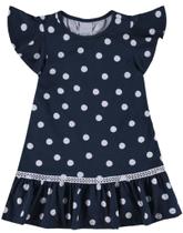 Vestido infantil manga godê poá em meia malha 8 Vestido infantil manga godê poá em meia malha 8