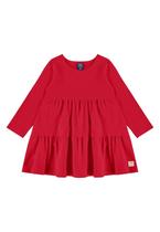 Vestido Infantil Manga Longa Algodão Bee Loop