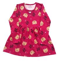 Vestido Infantil Manga Longa Brandili