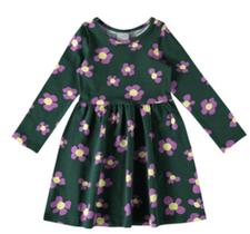 Vestido infantil manga longa cachorrinho em algodão malwee kids verde 1 Vestido infantil manga longa cachorrinho em algodão malwee kids verde 1