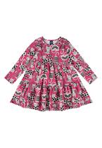 Vestido Infantil Manga Longa de Gatinho Bee Loop