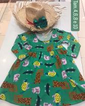 Vestido infantil manga longa