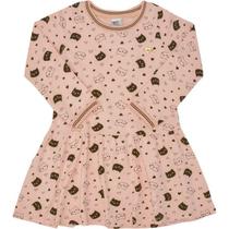 Vestido Infantil Manga Longa Malha Pulla Bulla Ref. 45314 Vestido Infantil Manga Longa Malha Pulla Bulla Ref. 45314