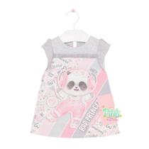 Vestido Infantil manga Longa Petit Cherie Estampa de Panda Vestido Infantil manga Longa Petit Cherie Estampa de Panda