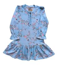 Vestido Infantil Manga Longa Randa Mundu