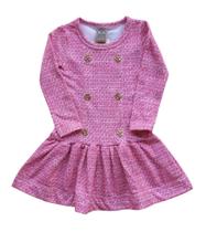 Vestido Infantil Manga Longa Randa Mundu
