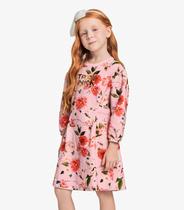 Vestido Infantil Manga Longa Trick Nick Rosa