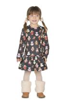 Vestido Infantil Manga Longa Ursos - Pega Mania - 53042 Vestido Infantil Manga Longa Ursos - Pega Mania - 53042