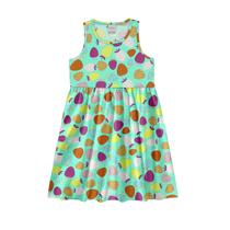 Vestido Infantil Manga Regata Estampado Morango Alakazoo