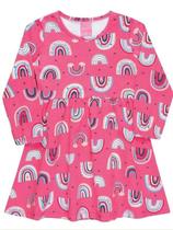 Vestido Infantil Mangas Longas Maxi Cotton Rainbow - Kamylus Vestido Infantil Mangas Longas Maxi Cotton Rainbow - Kamylus