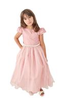Vestido Infantil Marie Festa Casamento Luxo Com Renda Rose