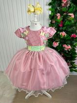 Vestido Infantil Mary Kids Rosê -vestido Rose - Envio Rapido