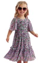 Vestido Infantil MC Animal Print Petit Cherie Vestido Infantil MC Animal Print Petit Cherie
