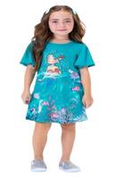 Vestido Infantil Meia Malha Sereia Toque de Delicadeza