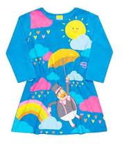 Vestido Infantil Menin Inverno Meia Malha Mundo Bita Familia Vestido Infantil Menin Inverno Meia Malha Mundo Bita Familia