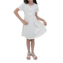 Vestido Infantil Menina Alakazoo Nikko Branco Off - 39899