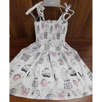 Vestido Infantil Menina Alça Lastex Verao 7909