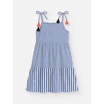 Vestido Infantil Menina Alcinha Listras Azul Compose Bimbi Vestido Infantil Menina Alcinha Listras Azul Compose Bimbi