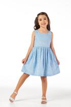 Vestido Infantil Menina Algodão Bordado Festa Charmoso