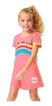 Vestido Infantil Menina Arco-iris Fes Trick Nick Tam 4 Ao 10