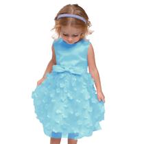 Vestido Infantil Menina Azul Florido Luxo Trick Nick 1 ao 10