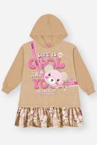 Vestido Infantil Menina Bolsa Bege Mundo Cinti Vestido Infantil Menina Bolsa Bege Mundo Cinti