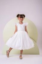 Vestido Infantil Menina Bonita Zoe Off - Elegante e Confortável Vestido Infantil Menina Bonita Zoe Off - Elegante e Confortável