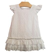 Vestido Infantil Menina Branco Festa Batizado Ref 143280 - Anjos Baby