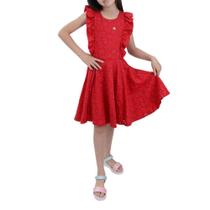 Vestido Infantil Menina Brandili Morango Vermelho - 25891 Vestido Infantil Menina Brandili Morango Vermelho - 25891