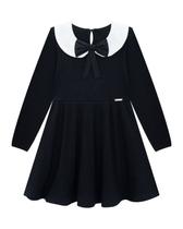 Vestido Infantil Menina Canelada Soft Somnii Preto Vestido Infantil Menina Canelada Soft Somnii Preto