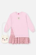 Vestido Infantil Menina Com Bolsa Rosa Mundo Cinti Vestido Infantil Menina Com Bolsa Rosa Mundo Cinti