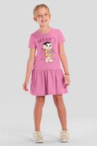 Vestido infantil menina da Turma da Mônica Brandili -Rosa Vestido infantil menina da Turma da Mônica Brandili -Rosa