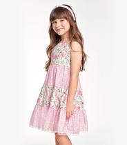 Vestido Infantil Menina De Alça Trick Nick Bege