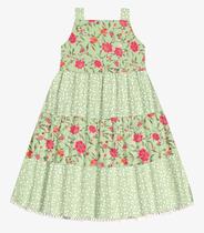 Vestido Infantil Menina De Alça Trick Nick Verde