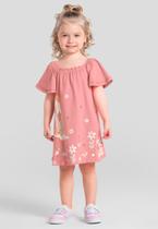 Vestido infantil menina de coelhinho com glitter Brandili