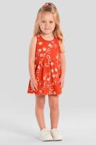Vestido infantil menina de frutas Brandili