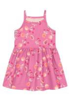 Vestido infantil menina de frutinhas Brandili - Rosa