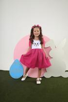 Vestido infantil menina de pascoa tulle