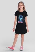 Vestido infantil menina do Stitch Brandili