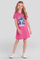 Vestido infantil menina do Stitch Brandili