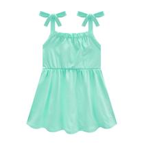Vestido Infantil Menina Em Cotton Verde Somnii Vestido Infantil Menina Em Cotton Verde Somnii