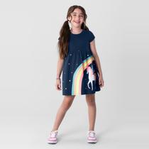 Vestido infantil menina em malha Brandili