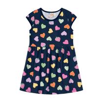 Vestido infantil menina em malha estampado Brandili