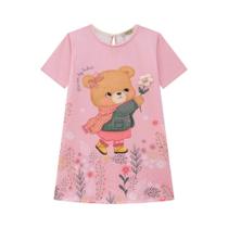 Vestido Infantil Menina em Malha Fresh 82219 Kukiê Vestido Infantil Menina em Malha Fresh 82219 Kukiê