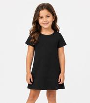 Vestido Infantil Menina Em Malha Puvil Select Preto