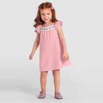 Vestido infantil menina em malha texturizada Brandili