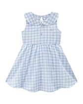 Vestido Infantil Menina Em Tecido Xadrez Vichy Azul Somnii Vestido Infantil Menina Em Tecido Xadrez Vichy Azul Somnii