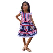 Vestido Infantil Menina Estampa Cachorrinho Casual Igreja Moda - Jujuba Kids