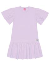 Vestido Infantil Menina Estampa Costas Lilás Cinti