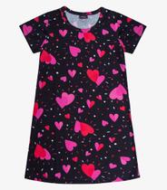 Vestido Infantil Menina Estampado Coração